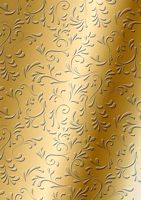 HEYDA Prägekarton Roma 50 x 70 cm goldfarben Rückseite champagner