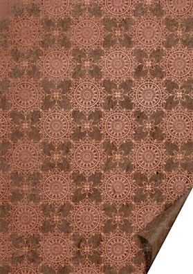 HEYDA Naturkarton Ornament 50 x 70 cm roségoldfarben glänzend