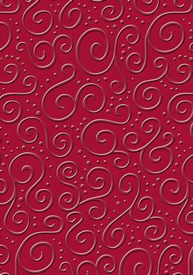 HEYDA 204772262 Prägekarton Milano 50 x 70 cm rubinrot