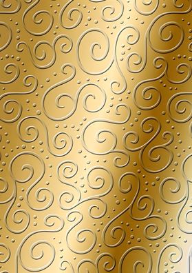 HEYDA Prägekarton Milano 50 x 70 cm goldfarben Rückseite champagner