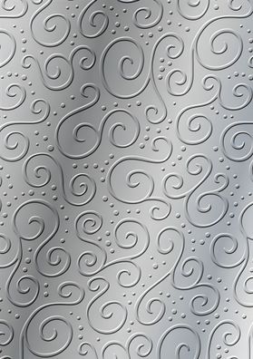 HEYDA Prägekarton Milano 50 x 70 cm silberfarben Rückseite weiss