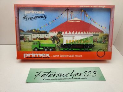 Primex H0 AC 4584 Zirkuswelt "Sarrasani" Güterwagen + LKW / Privat / OVP ungeöffnet