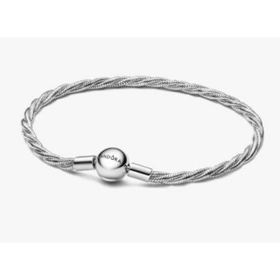 Armband 19 cm - Silber - Gedrehtes Schlangenband
