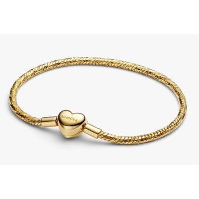 Armband 20cm - Vergoldet - Herzverschluss