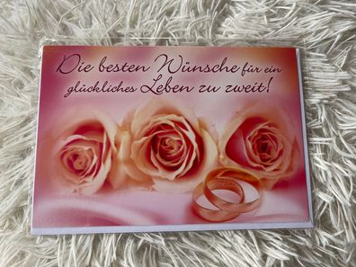 Grußkarte mit Motiv: Herzliche Glückwünsche zur Hochzeit, 8156-02 B