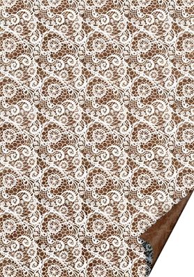 HEYDA 204772255 Naturkarton Spitze 50 x 70 cm weiss