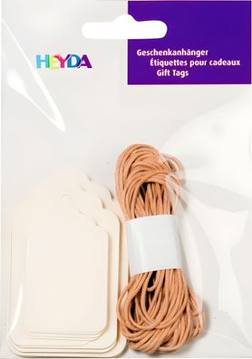 HEYDA 204870734 Geschenkanhänger-Set Packung 95 x 135 cm creme