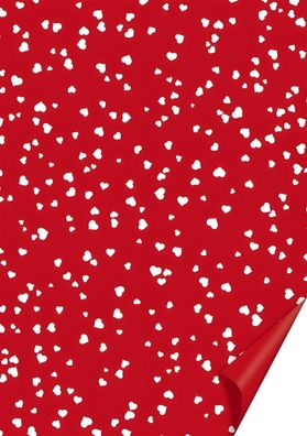 Motivkarton Happy Papers Herzen A4 weiss/rot