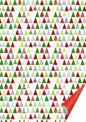 Motivkarton Tanne A4 rot/silberfarben