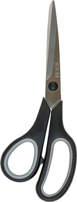 Universalschere Soft-Touch Linkshänder 21 cm Grifffarbe: schwarz/grau