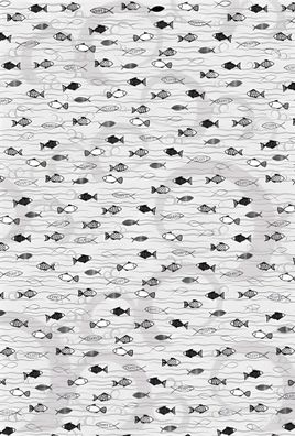 HEYDA 204772731 Motivkarton Fische A4 silberfarben/weiss