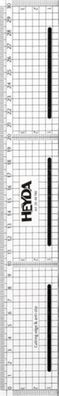 HEYDA 2049780 Acryl-Lineal mit Stahlkante 30 cm Acryl transparent