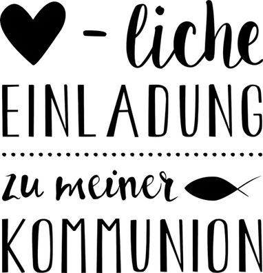 Stempel Kommunion/Konfirmation Herzliche Einladung Kommunion