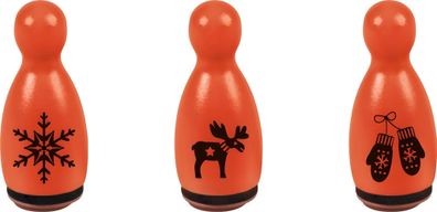 HEYDA 204888653 Stempel-Figuren Nordic-Motive Holz farbig lackiert