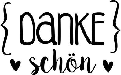 HEYDA 211800604 Stempel Danke Dankeschön Holz matt lackiert