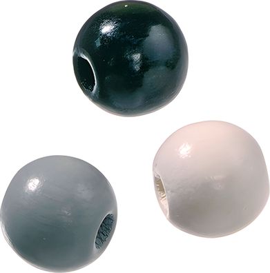 KNORR Prandell Holzperlen-Mix Ø 15 mm Buche Deutschland schwarz weiss