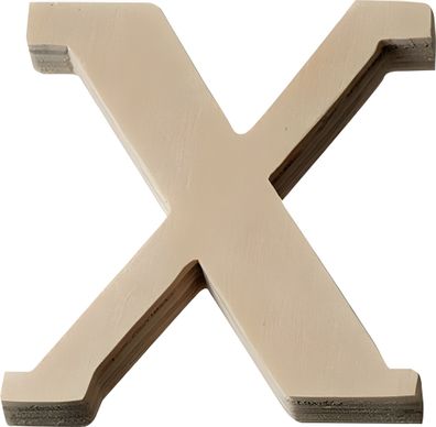KNORR Prandell 218735667 Buchstabe groß X 8 x 72 x 01 cm Sperrholz