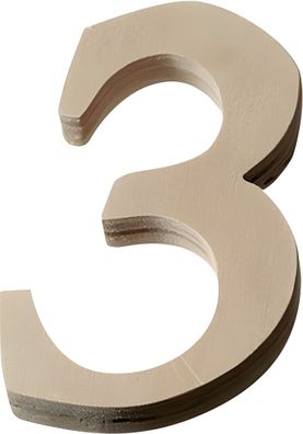 KNORR Prandell 218735637 Zahl klein 3 4 x 3 x 02 cm Sperrholz