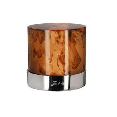 Fink Teelichthalter Ø 6.4 cm für LED-Licht gelb Edelstahl-Sockel Stimmungslicht