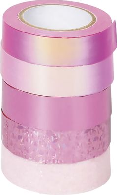 HEYDA 203584515 Deko Tapes Effekt Mix Basic Material-Mix rosa