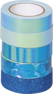 HEYDA 203584516 Deko Tapes Effekt Mix Basic Material-Mix blau