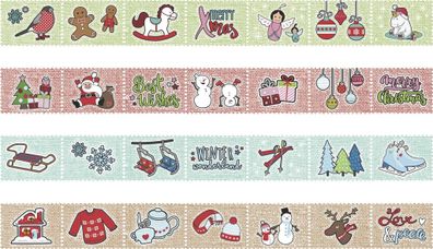 Deko Tapes Stamp Weihnachten Rollen 24 m x 255 mm