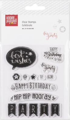 KNORR Prandell Stempelmotiv Clear Stamp Celebrate transparent