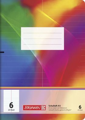 Brunnen Schulheft A5 Lineatur 6 20 Blatt