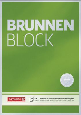 Brunnen Brief Blatt A4 90g unliniert/blanko Premium