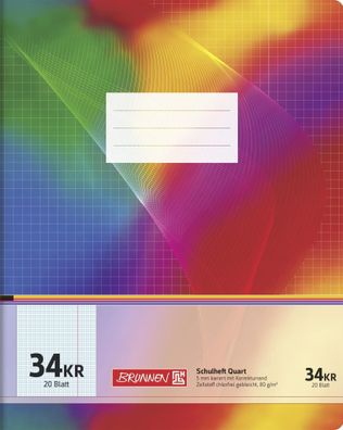 Brunnen Schulheft Quart Lineatur 34 KR 20 Blatt