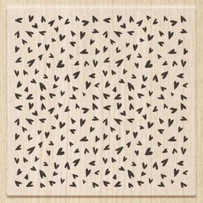 HEYDA 211801706 Stempel Hintergrundstempel Hearts Holz matt lackiert