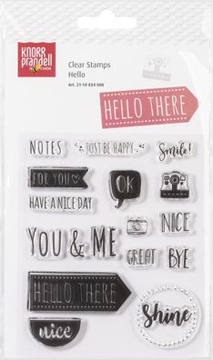 KNORR Prandell 2118834008 Stempelmotiv Clear Stamp Hello transparent