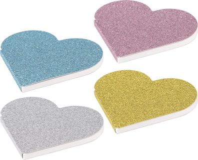 Brunnen Notizblock Glitter Herz