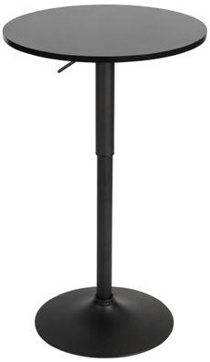 2in1 Stehtisch Höhenverstellbar ß 60cm CHERI 106cm Hoch Metall Schwarz-Schwarz