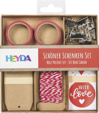 HEYDA 204870742 Schöner Schenken-Set 15 x 15 x 2 cm rot