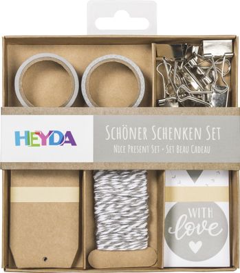 HEYDA 204870746 Schöner Schenken-Set 15 x 15 x 2 cm grau