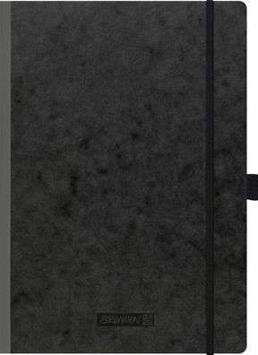 Brunnen Notizbuch Premium Kladde A4 unliniert Gummizug sw