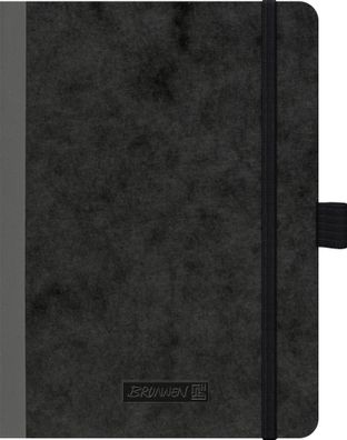 Brunnen Notizbuch Premium Kladde A6 punktiert Gummizug sw