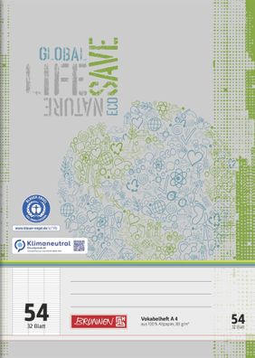 Brunnen Schulheft A4 liniert Lineatur 54 32 Blatt Recyclingpapier