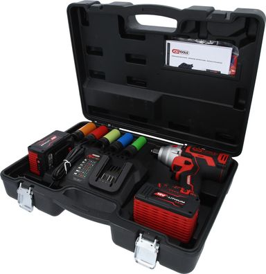 KS TOOLS eMONSTER 1/2" Brushless-Akku-Schlag-Schrauber-Satz, 9-tlg