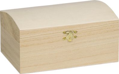 Truhe rechteckig, B/H/T: 195 mm × 125 mm × 100 mm, Naturholz,