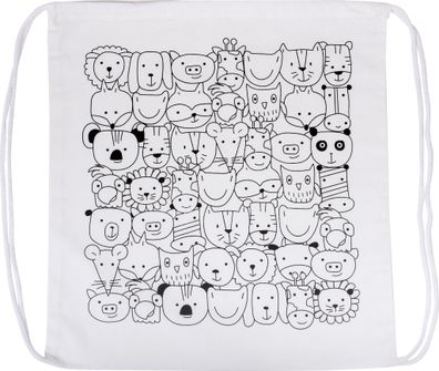 Baumw. Sportbeutel Animals 4011643976580