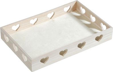 Holztablett m. herz 40x26x6cm 4011643977419