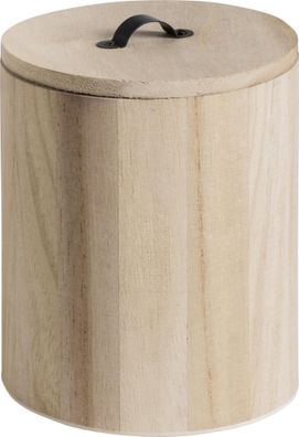Dose rund, Ø 120 mm, H: 150 mm, Naturholz,