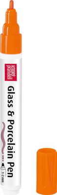 Glass u. Porcelain Pen 1-2mm orange