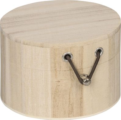 Dose rund, Ø 100 mm, H: 70 mm, Naturholz, Farbe: naturfarben