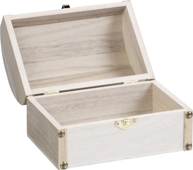 Schatzkiste rechteckig, 160 mm × 105 mm × 100 mm, Naturholz,