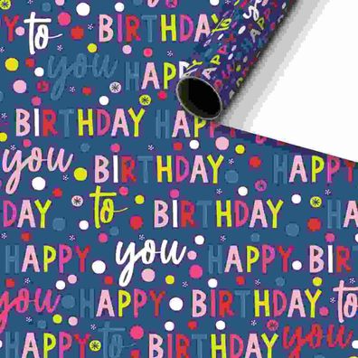 Geschenkpapier 70cmx2m Benoni dunkelblau