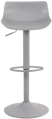 Barhocker höhenverstellbar Grau JUTO Kunststoff 68,5-94x43x44cm Barhocker mit Lehne