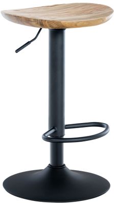 Barhocker höhenverstellbar Natur SABU Holz 56-80x41x38,5cm Barhocker ohne Lehne